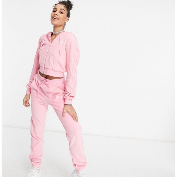 Adidas velour tracksuit jacket - Picture 3 of 8